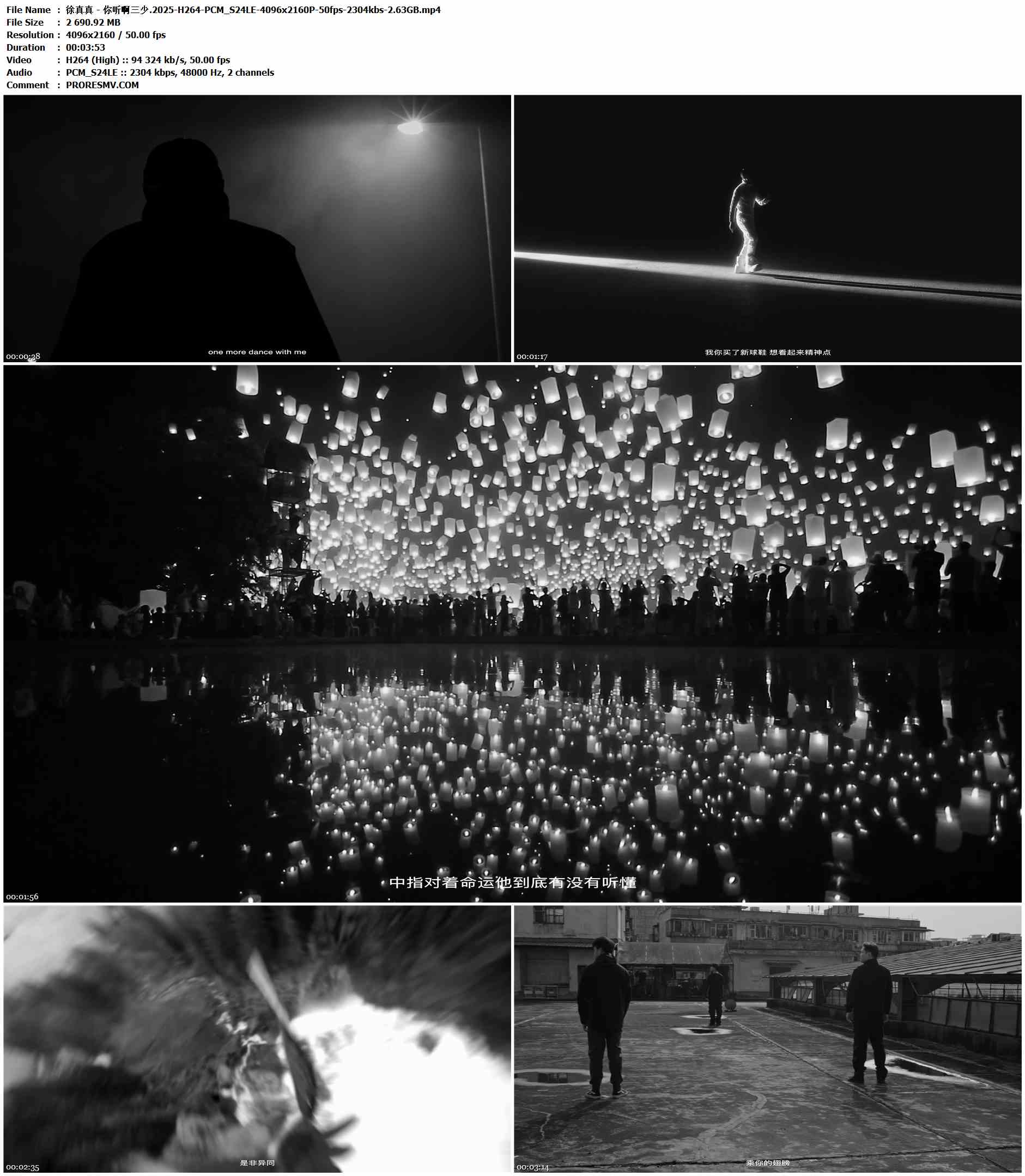 徐真真 - 你听啊三少.2025-H264-PCM_S24LE-4096x2160P-50fps-2304kbs-2.63GB官方MV_高清MV